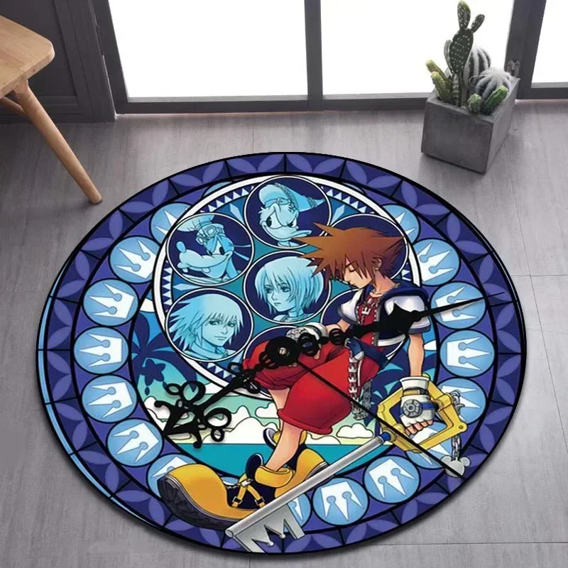 Commercial Kitchen Non Slip Flooring - Kingdom Hearts การ์ตูนรูปแบบพรมรอบพรมห้องนั่งเล่นพรมห้องน้ําห้องครัวพรมพรมเช็ดเท้าพรมกันลื่น