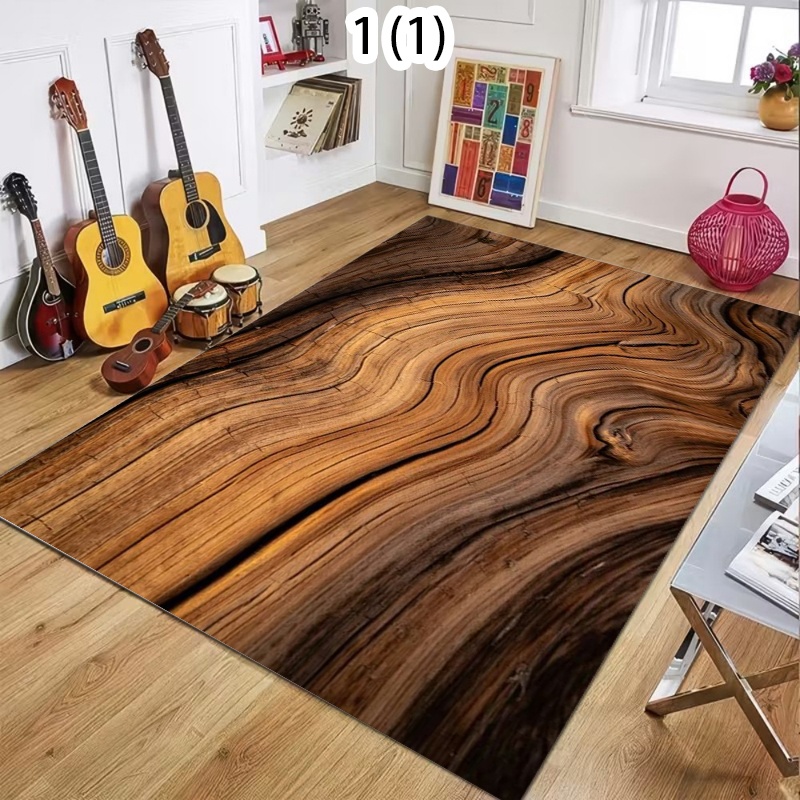 Commercial Kitchen Non Slip Flooring - พรมลายไม้ธรรมชาติ สีน้ำตาล ผิวสัมผัสแบบชนบท กันลื่น เหมาะสำหรับห้องนั่งเล่น ห้องนอน