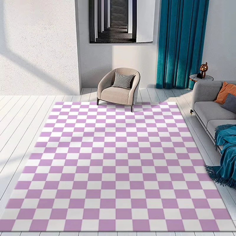 Commercial Kitchen Non Slip Flooring - พรมตกแต่งห้องนั่งเล่น พรมลายตารางหมากรุกสำหรับห้องนอน พรมปูพื้นข้างเตียง พรมกันลื่น พรมเช็ดเท้าหน้าประตูห้องครัว