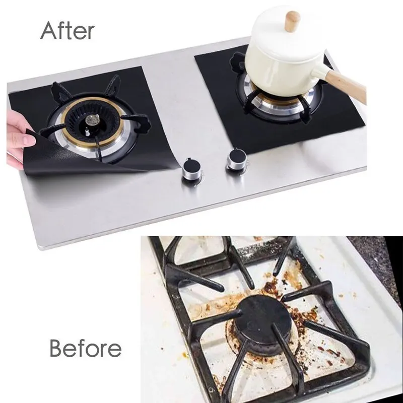 แผ่นรองกันเปื้อนเตาแก๊ส 4 ชิ้น - Commercial Kitchen Hood Installation บทวิจารณ์และราคา
