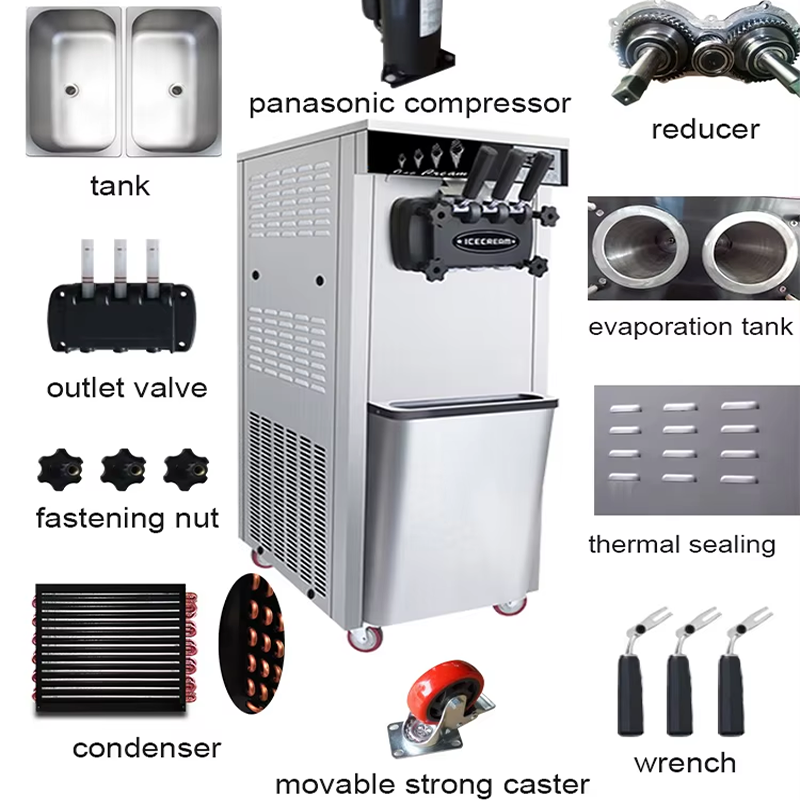 เครื่องทำไอศกรีมซอฟต์เสิร์ฟสาม - Commercial Ice Maker บทวิจารณ์และราคา