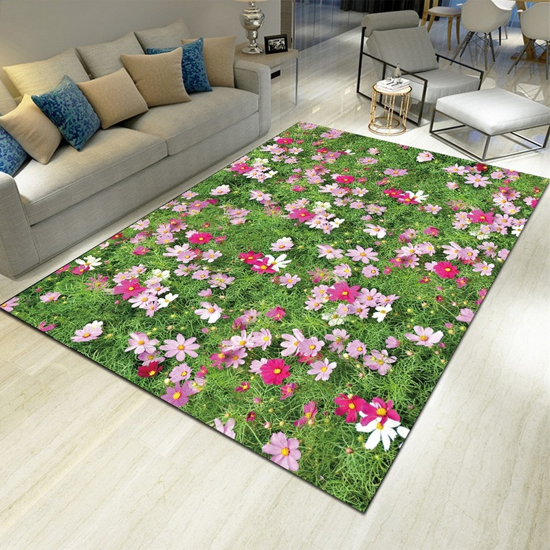 พรมพิมพ์ลายดอกไม้ตกแต่งบ้าน พร - Commercial Kitchen Non Slip Flooring บทวิจารณ์และราคา