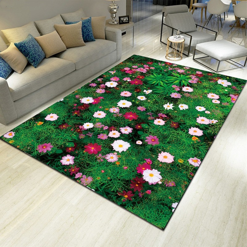 พรมพิมพ์ลายดอกไม้ตกแต่งบ้าน พร - Commercial Kitchen Non Slip Flooring บทวิจารณ์และราคา