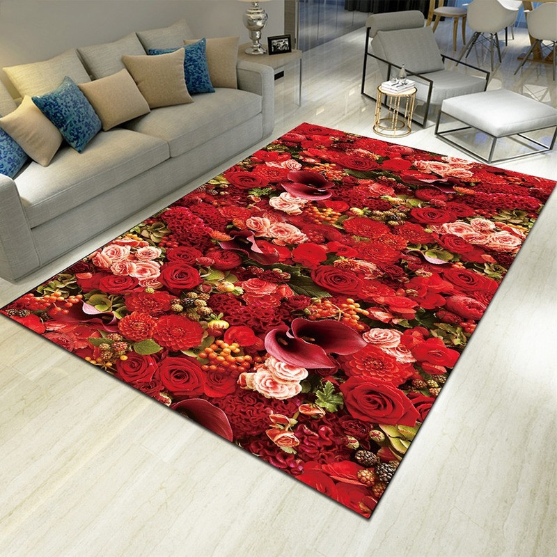 พรมพิมพ์ลายดอกไม้ตกแต่งบ้าน พร - Commercial Kitchen Non Slip Flooring บทวิจารณ์และราคา